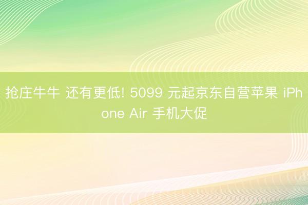 抢庄牛牛 还有更低! 5099 元起京东自营苹果 iPhone Air 手机大促
