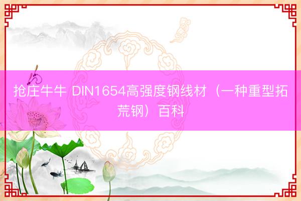 抢庄牛牛 DIN1654高强度钢线材（一种重型拓荒钢）百科