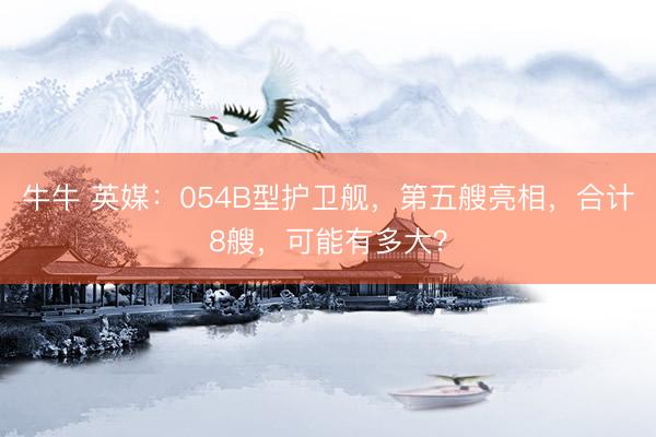 牛牛 英媒：054B型护卫舰，第五艘亮相，合计8艘，可能有多大？