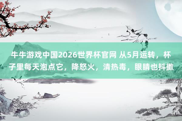 牛牛游戏中国2026世界杯官网 从5月运转，杯子里每天泡点它，降怒火，清热毒，眼睛也抖擞