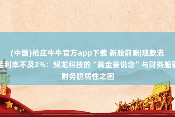 (中国)抢庄牛牛官方app下载 新股前瞻|现款流强劲却毛利率不及2%:鲟龙科技的“黄金赛说念”与财务脆弱性之困
