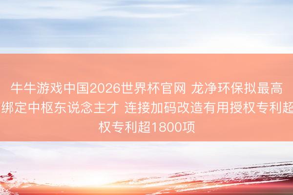 牛牛游戏中国2026世界杯官网 龙净环保拟最高1亿回购绑定中枢东说念主才 连接加码改造有用授权专利超1800项